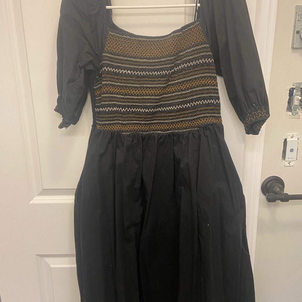 Elegant Black and Gold Dress